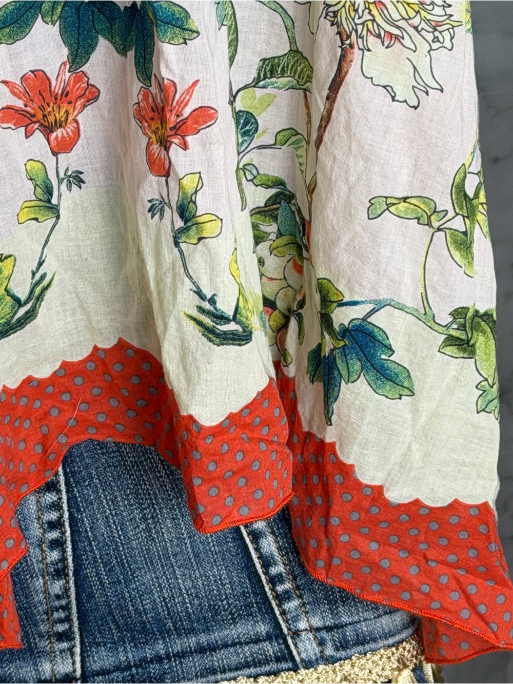 Johnny Was Multicolor Floral Spring Summer Tunic One Size Fits All - Picture 5 of 14
